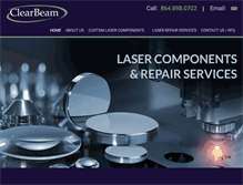 Tablet Screenshot of clearbeamco.com